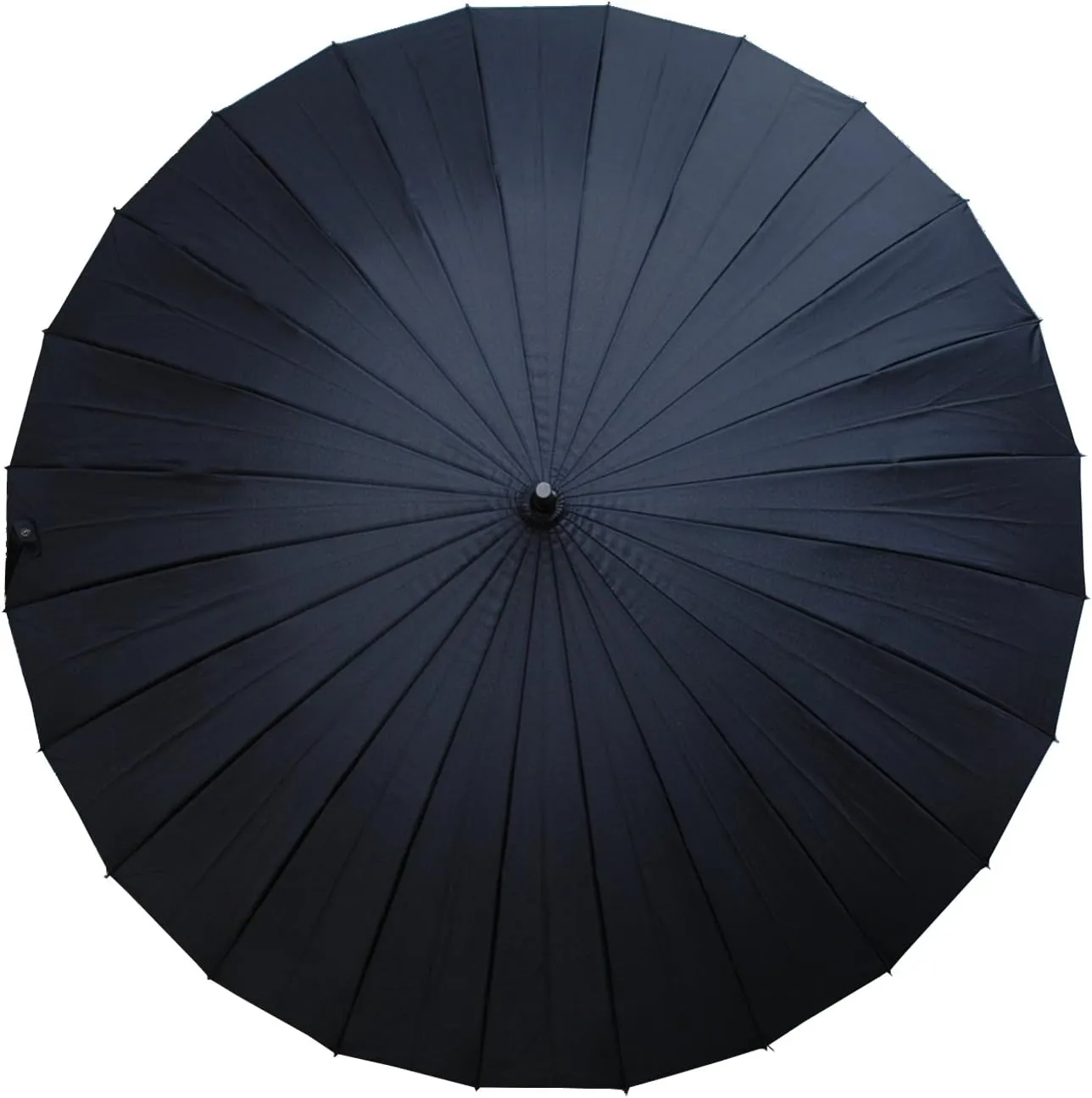 60MPH Windproof 24 Rib Large Strong Umbrella - XL Automatic Heavy Duty Golf Umbrella For Rain and Wind - 3 Layer Frame - Wooden Hook Handle - Best for Most Ribs