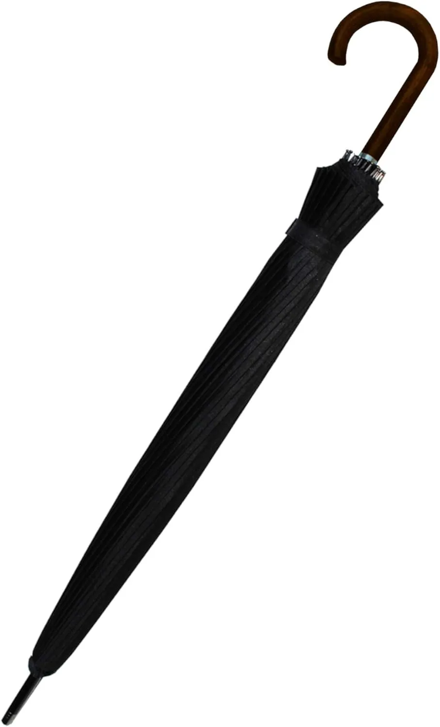 60MPH Windproof 24 Rib Large Strong Umbrella - XL Automatic Heavy Duty Golf Umbrella For Rain and Wind - 3 Layer Frame - Wooden Hook Handle - Best for Most Ribs