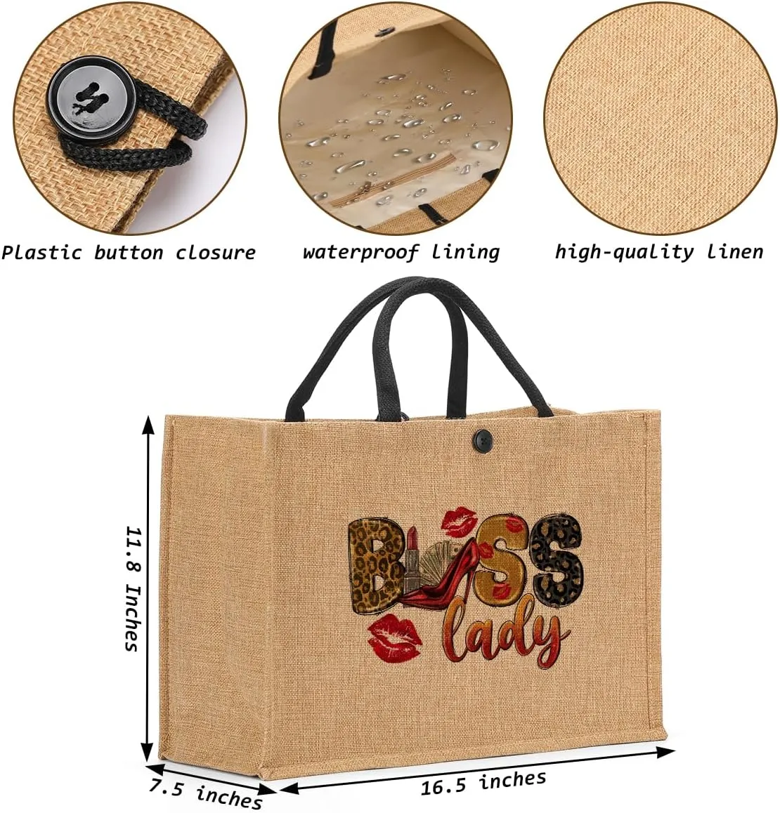 Canvas Tote Bag, Christmas Mothers Day Birthday Gifts for Female Woman