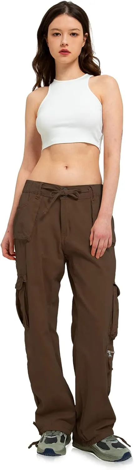 Cargo Pants Women Baggy Hiking Casual Cotton Military Tactical Army Combat Work Pants with 7 Pockets