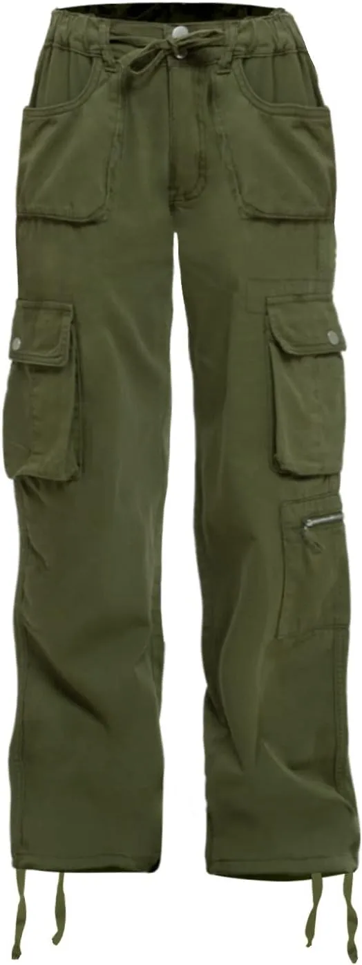 Cargo Pants Women Baggy Hiking Casual Cotton Military Tactical Army Combat Work Pants with 7 Pockets