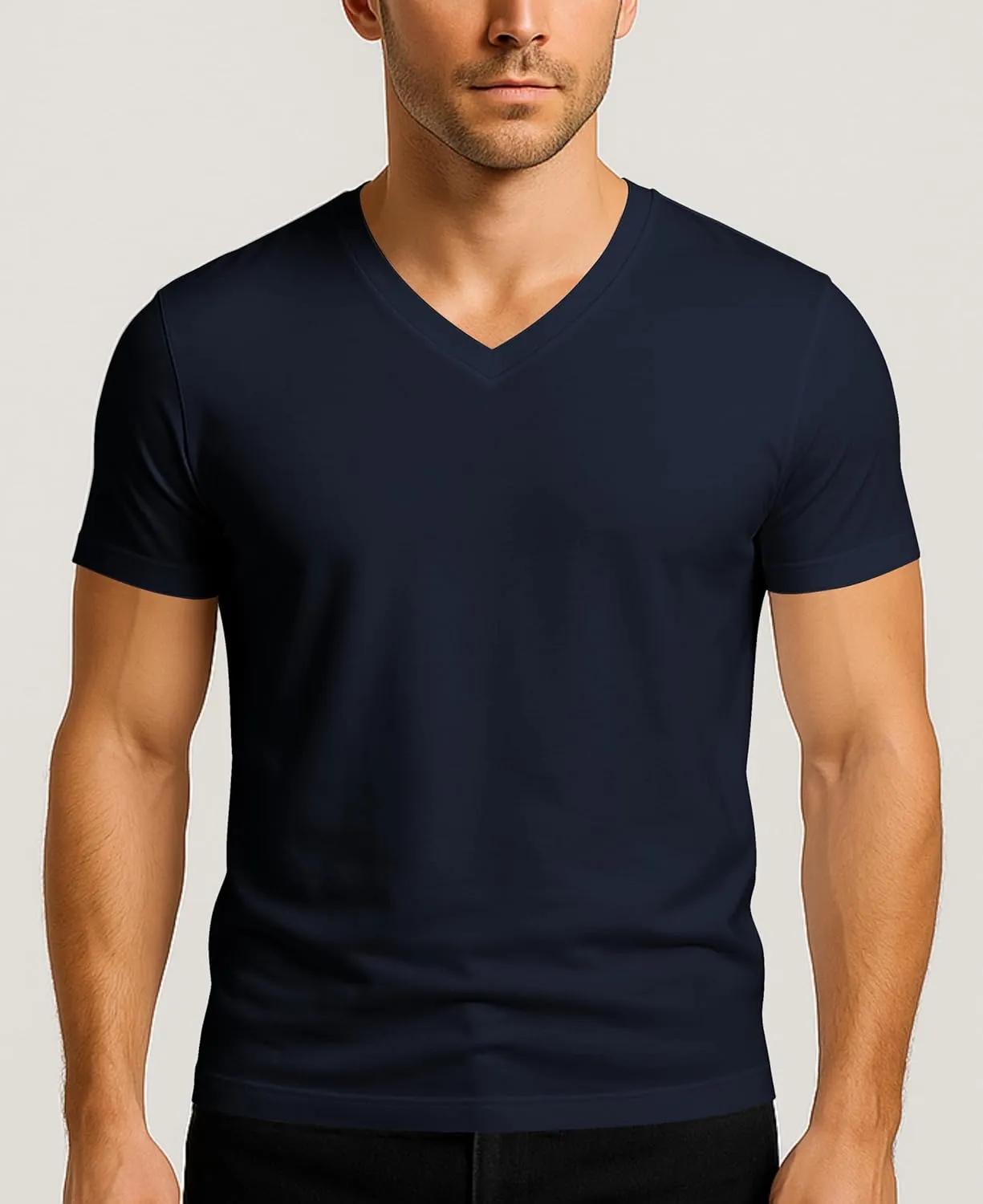 Classic Men's White Short Sleeve Undershirts V Neck T Shirt - Multi & Bulk Wholesale Packs