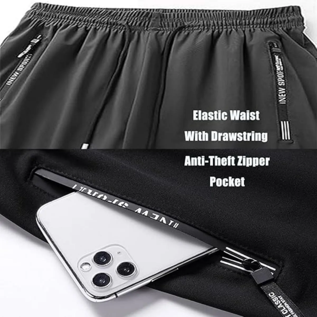 Comfysfit.Com Unisex Ultra Stretch Active Quick Drying Pants for Women Over 50, Multiple Sizes, Black, S-5XL