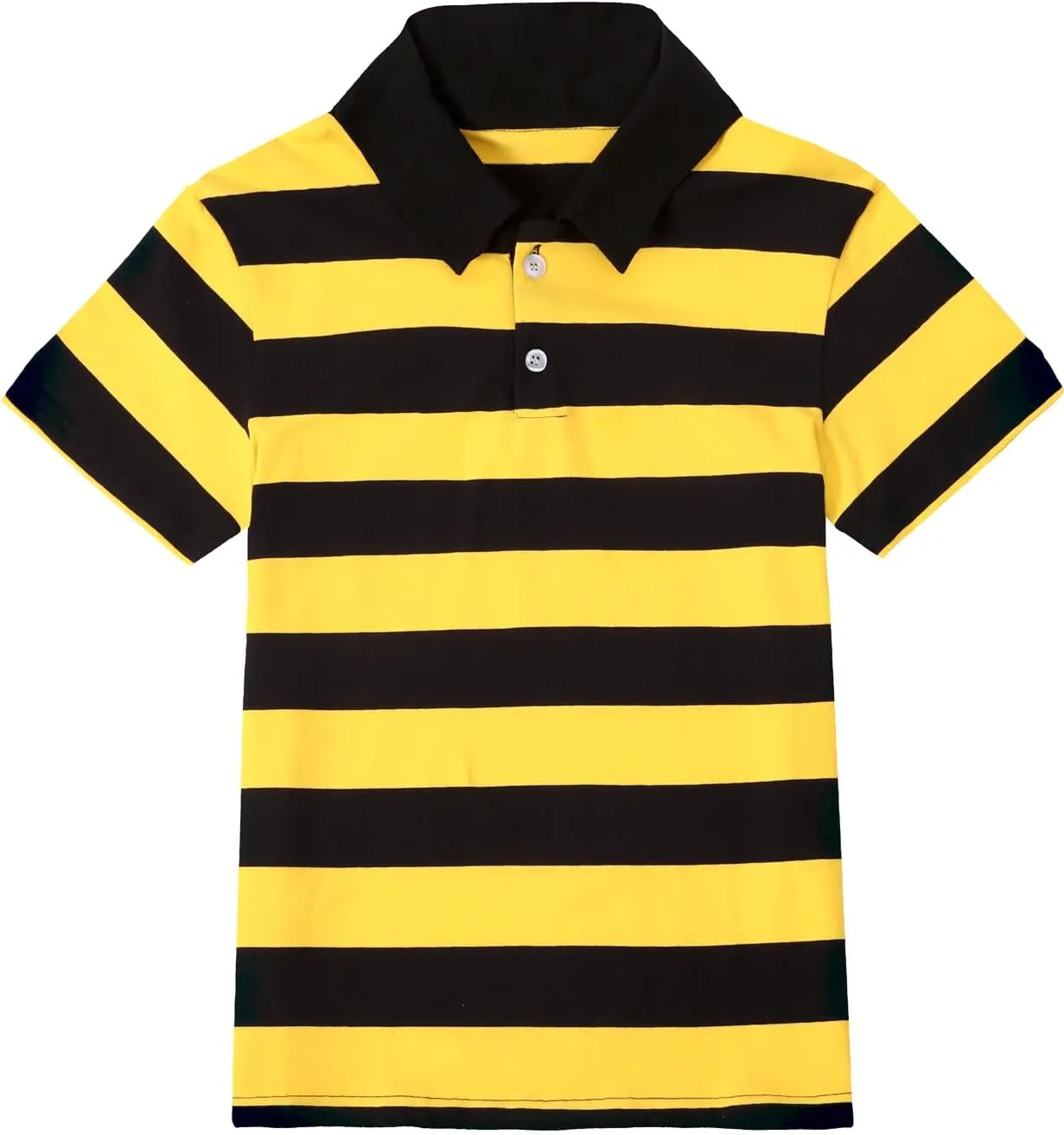 COSLAND Boys' Striped Polo Shirt, Cotton Short Sleeve Shirt, X-Small-Large