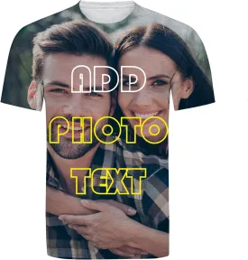 Customized Image Print Shirt, Custom 3D T-Shirt, Personalized Photo T-Shirts White