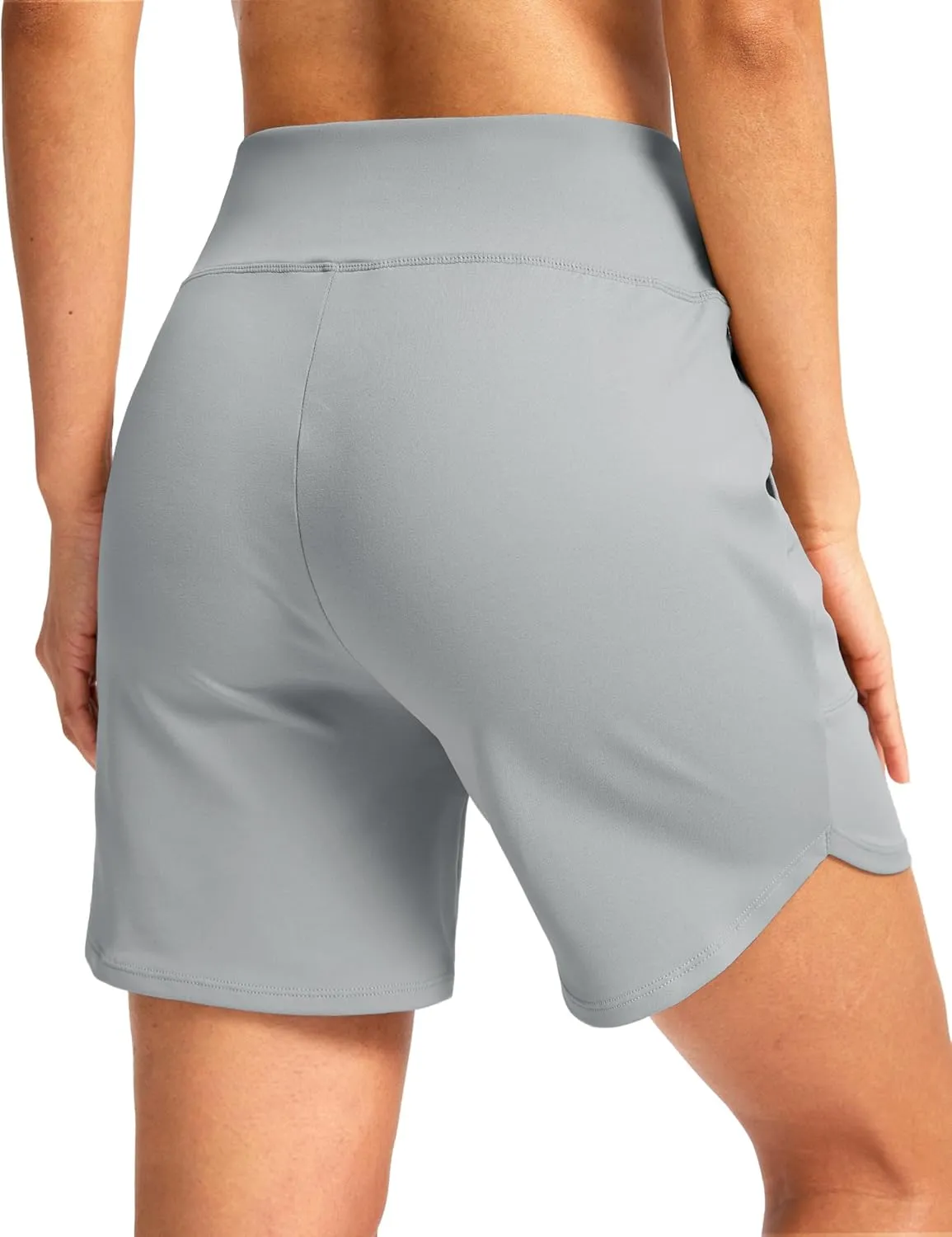 G Gradual Women's Athletic Shorts 6" High Waisted Stretchy Bermuda Shorts for Women Quick Dry Summer Casual Shorts