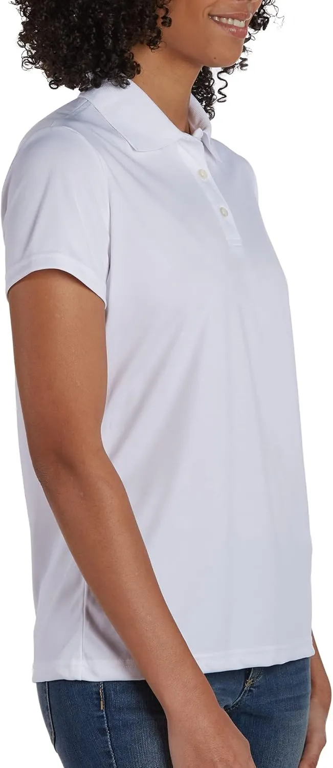 Hanes Women's Sport Cool DRI Polo Shirt, Moisture-Wicking Performance Polo Shirt for Women