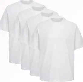 Heavyweight White T-Shirt  Classic Crew Neck Soft & Durable Everyday Basic Tee for Casual Work or Workout Wear