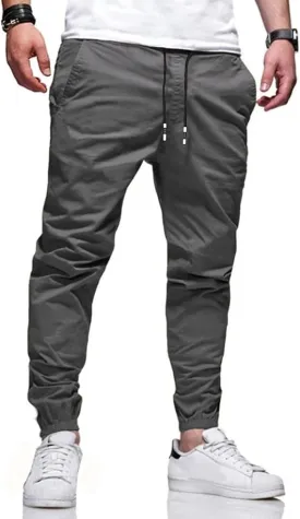 Men Joggers Chino Cargo Pants Hiking Outdoor Recreation Pants Twill Fitness Track Jogging Pants Casual Cotton Pants