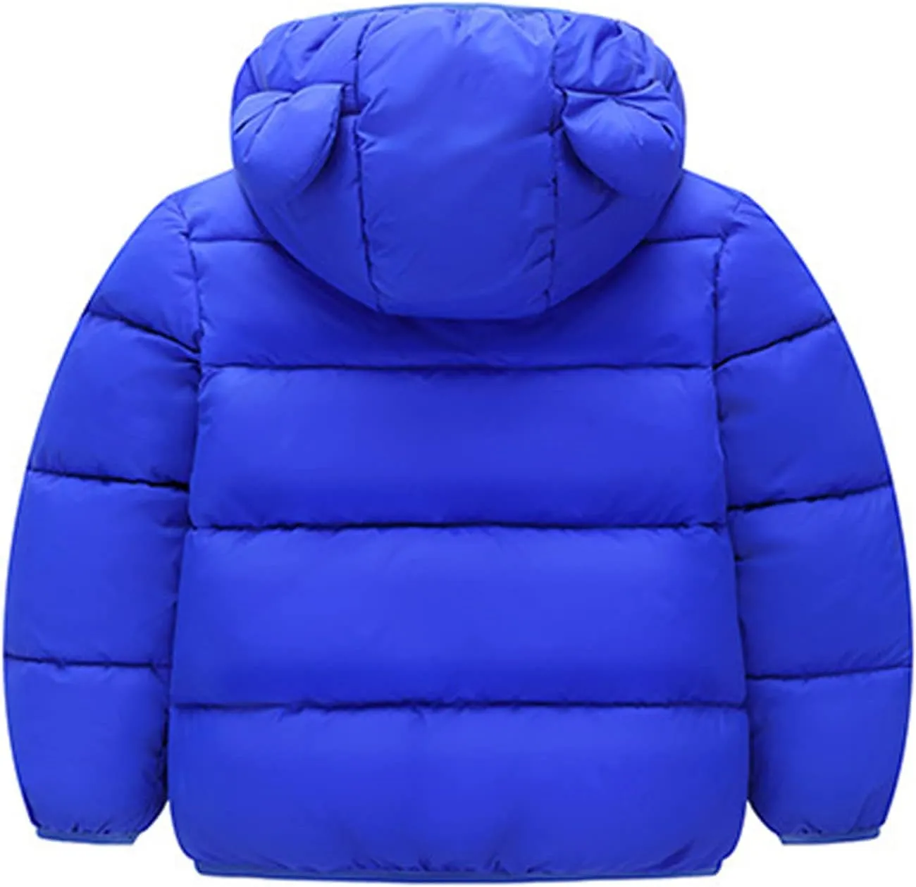 Padded Snowsuit Kids Bear Ears Jacket Boys Girls Infant Winter Clothes Parka for 6M-4T Toddler Coat Outerwear (Blue, 2-3 Years)