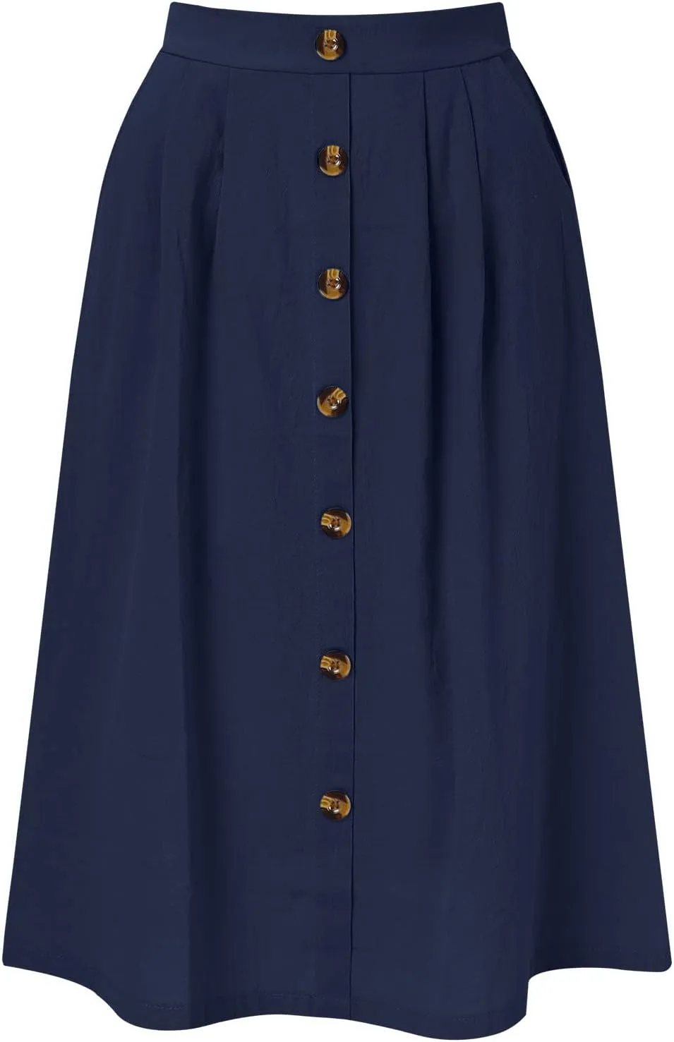 Women 2023 Summer Spring Skirt Women Long Button Skirt Solid Color High Waist Fashion Casual A Line Denim Pencil