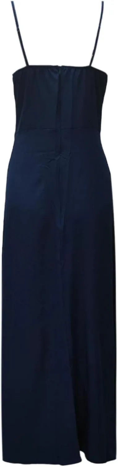 Women Y2k Bodycon Long Dress Spaghetti Strap Low Cut Dresses Casual Backless Trendy Flowy Maxi Dress Sexy Clubwear