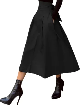 Women's A Line Umbrella Skirt Bow Skirt Large Skirt Slim Waist Skirt Plus Size Skirt