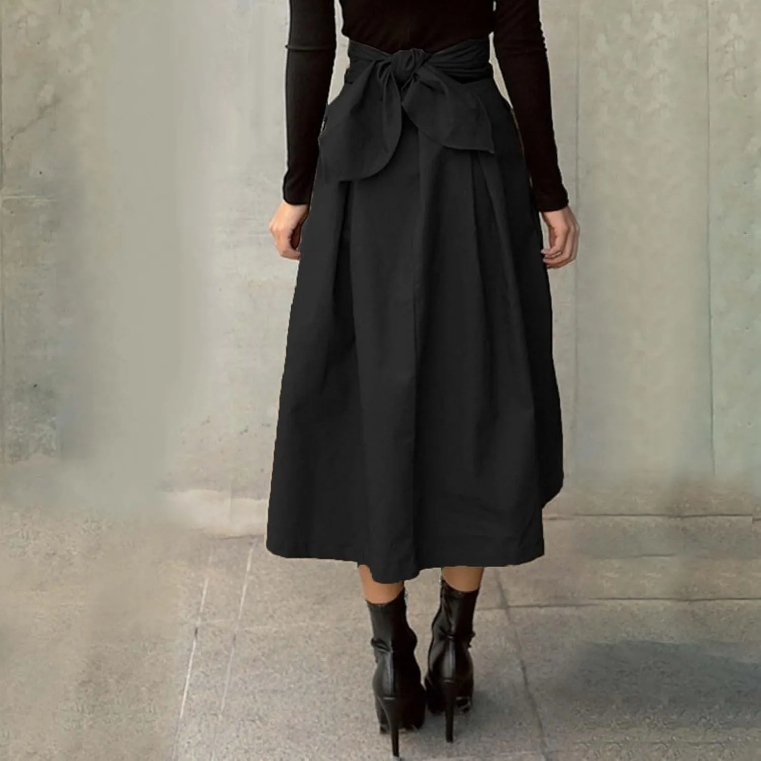 Women's A Line Umbrella Skirt Bow Skirt Large Skirt Slim Waist Skirt Plus Size Skirt