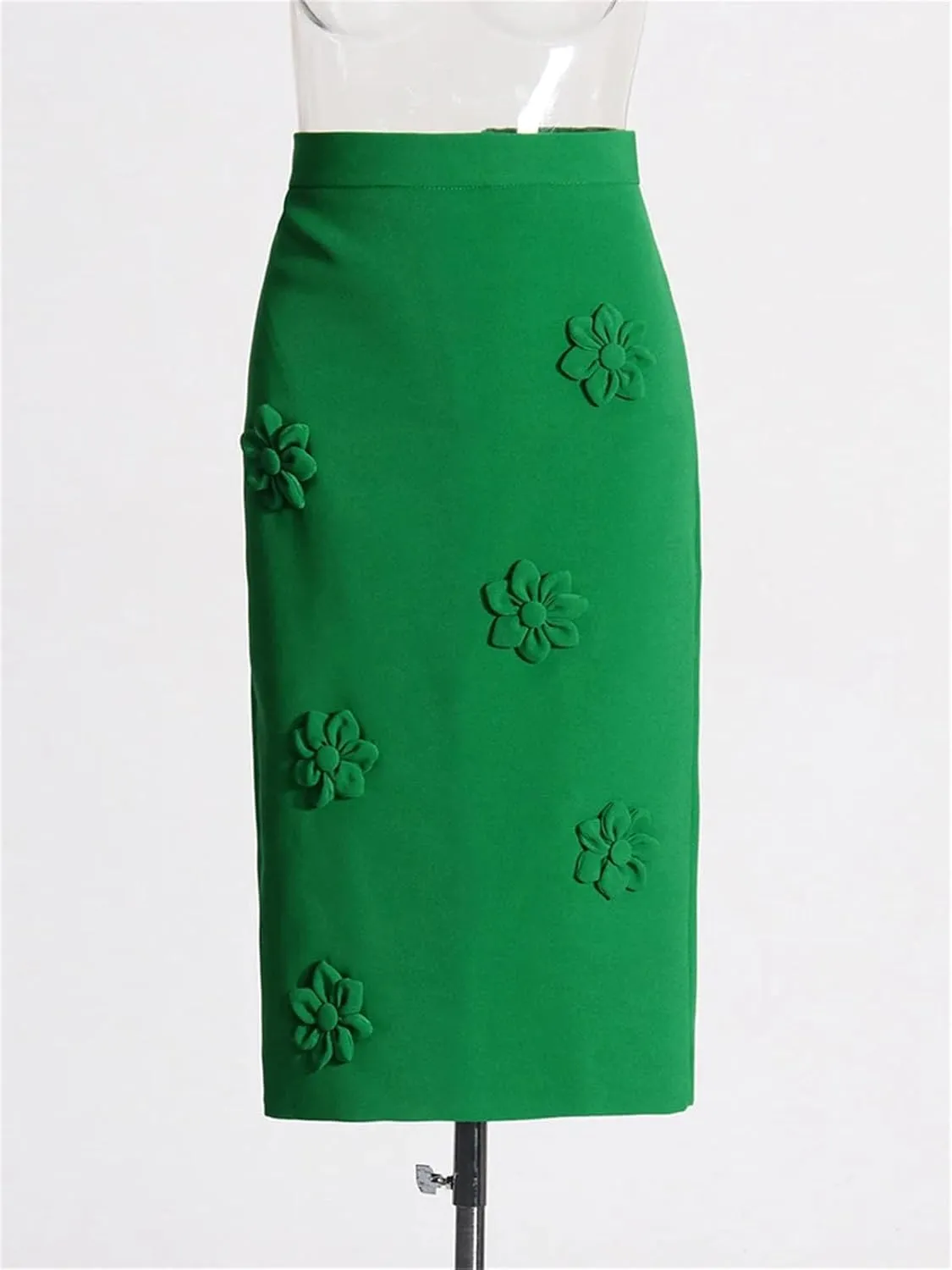 Women's Bodycon Patchwork Skirt, Spliced Zipper High Waist