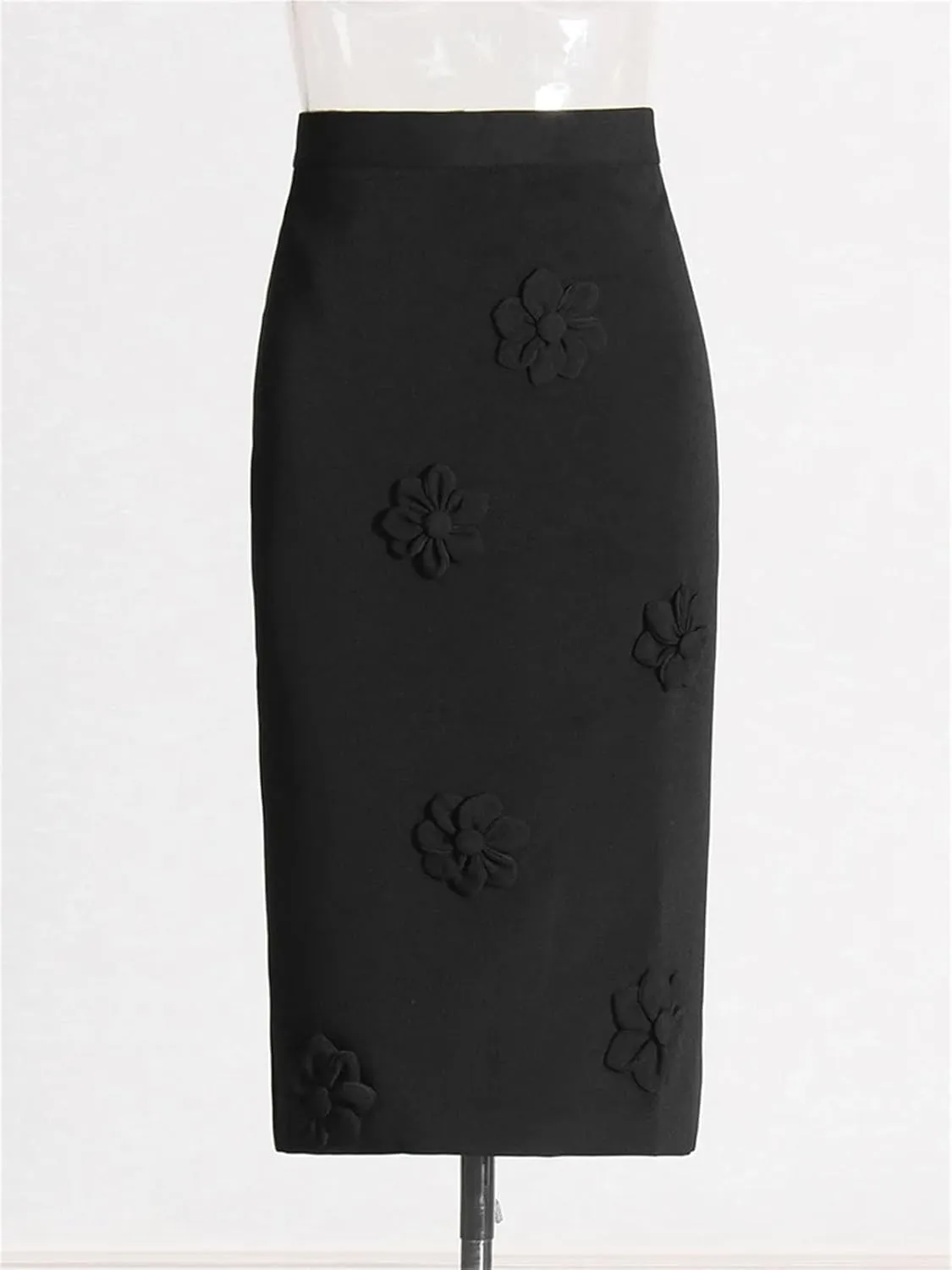 Women's Bodycon Patchwork Skirt, Spliced Zipper High Waist
