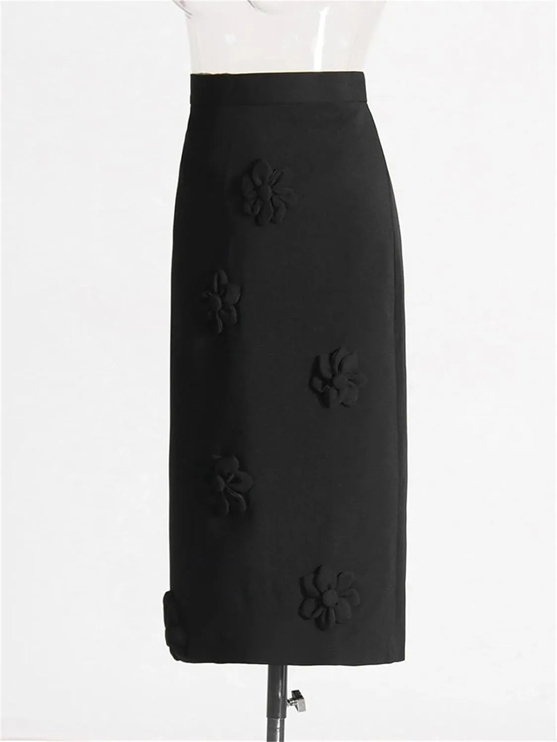 Women's Bodycon Patchwork Skirt, Spliced Zipper High Waist