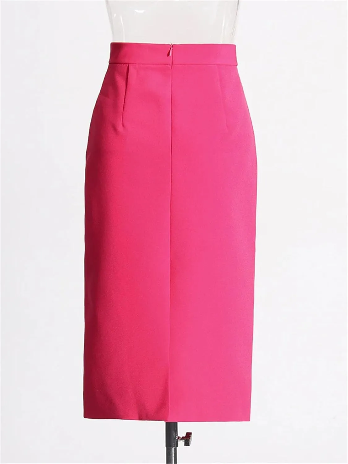 Women's Bodycon Patchwork Skirt, Spliced Zipper High Waist