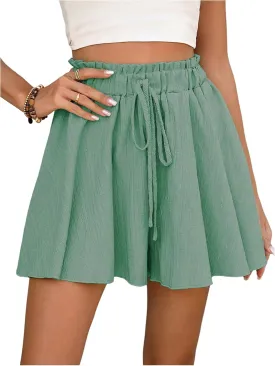 Women's Flowy Shorts Beach Vacation Summer High Waist Wide Leg Casual Dressy Shorts