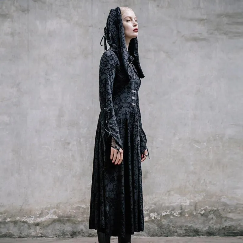 Women's Vintage Midi Dress with Bertha Collar