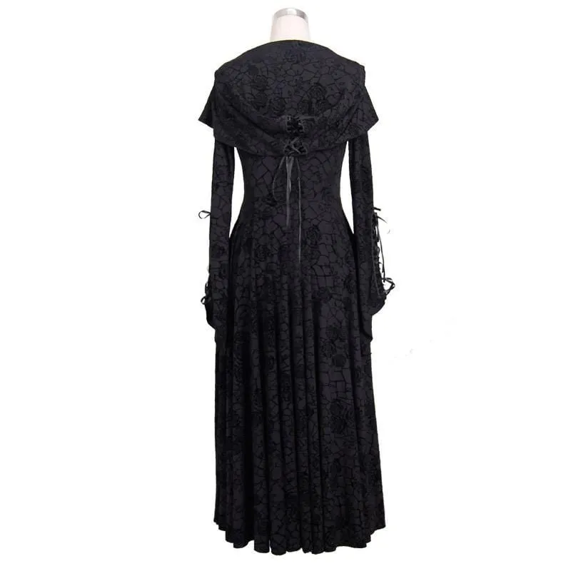 Women's Vintage Midi Dress with Bertha Collar