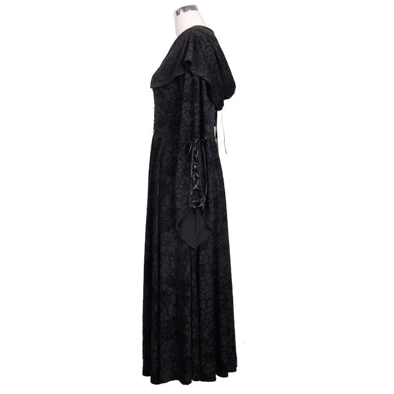Women's Vintage Midi Dress with Bertha Collar